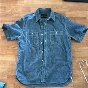 Beams plus selvedge chambray work shirt medium